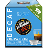 Vergnano Decaffeinato Compostabile (128 capsule compatibili con Lavazza A Modo Mio - 7098)