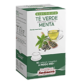 Sandemetrio Tè verde aromatizzato menta (Tè pregiato biologico - astuccio da 16 capsule compatibili Lavazza a Modo Mio)