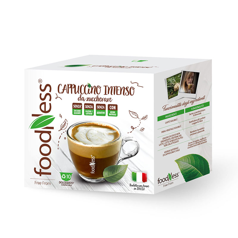 Cappuccino Intenso FoodNess - 10 Capsule compatibili Nescafè Dolce Gusto ®