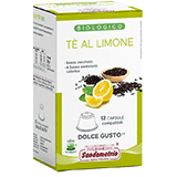 Sandemetrio Lemon Black Tea (Miscela di foglie e frutta biologica - astuccio da 12 capsule compatibili Nescafè Dolce Gusto)