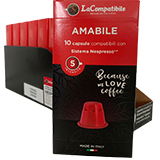 Lacompatibile Amabile (100 capsule autoprotette compatibili con Nespresso)