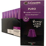 Lacompatibile Puro (100 capsule autoprotette compatibili con Nespresso)