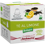 Sandemetrio Lemon Black Tea (Miscela di foglie e frutta biologica - astuccio da 10 capsule compatibili Nespresso)