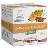 Sandemetrio Cannella e Arancia (Infuso alla frutta biologico - astuccio da 10 capsule compatibili Nespresso)