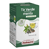 Sandemetrio Tè verde aromatizzato menta (Tè pregiato biologico - astuccio da 18 cialde)