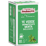 Tè verde aromatizzato menta (Tè pregiato biologico - astuccio da 18 filtri)