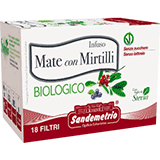 Mate con mirtillo - Biologico (18 filtri da infusione)